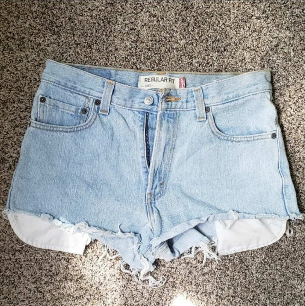 Levi's 505 High Waisted Jean Shorts